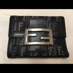 Black Fendi Bifold Wallet